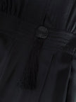 Jumpsuit vintage Emilio Pucci nera con maniche a pipistrello e nappa couture