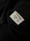 Camicia vintage Padovanelle in raso di seta nero con bottoni gioiello dorati