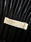 Borsa vintage Nina Ricci Paris in passamaneria nera con fiocco dorato