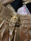 Pantalone vintage Yves Saint Laurent Rive Gauche a palazzo in seta lamé oro