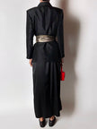 Slip dress Oscalito nero in raso di seta