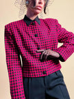 Mini blazer in lana vichy Genny
