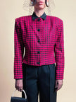 Mini blazer in lana vichy Genny