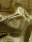 Camicia in seta jacquard verde oliva con motivo a losanghe