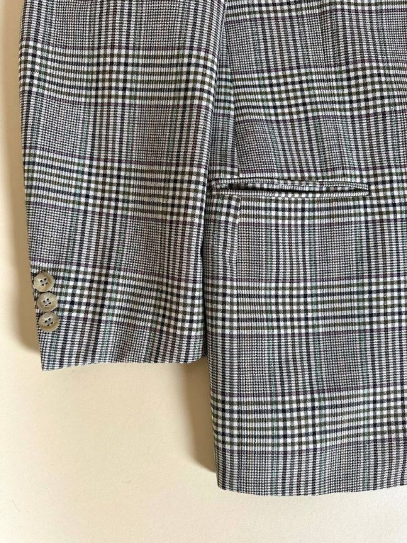 Blazer Yves Saint Laurent in rasato di lana principe di Galles