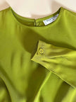 Blusa Yves Saint Laurent Variation in crêpe verde acido