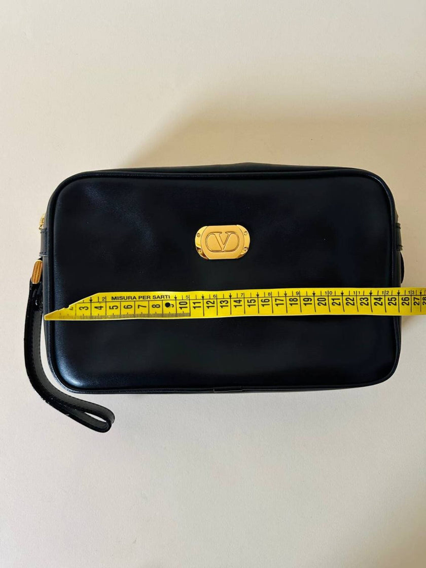 Beauty case in ecopelle nera “Valentino Garavani”