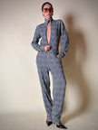 Jumpsuit in misto lana fantasia principe di Galles
