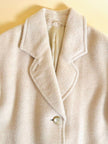 Cappotto sartoriale in lana e alpaca color panna