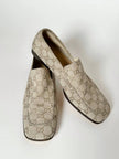 Mocassins Gucci vintage en daim avec motif monogramme GG