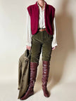 Gilet Yves Saint Laurent Tricot in lana Borgogna