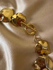 Collier dorato a pepite