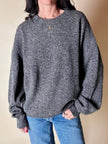 Maglione vintage Ballantyne modello oversize in lana grigio mélange