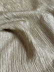 Pantalone a palazzo vintage Emporio Armani in seta goffrata champagne operata con filo metallico