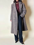 Pantalone Yves Saint Laurent a vita alta con pince in lana grigio antracite