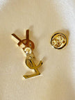 Spilla logo Yves Saint Laurent color oro