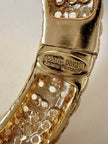 Maxi collier coccodrilli in metallo dorato  “Roberto Cavalli”