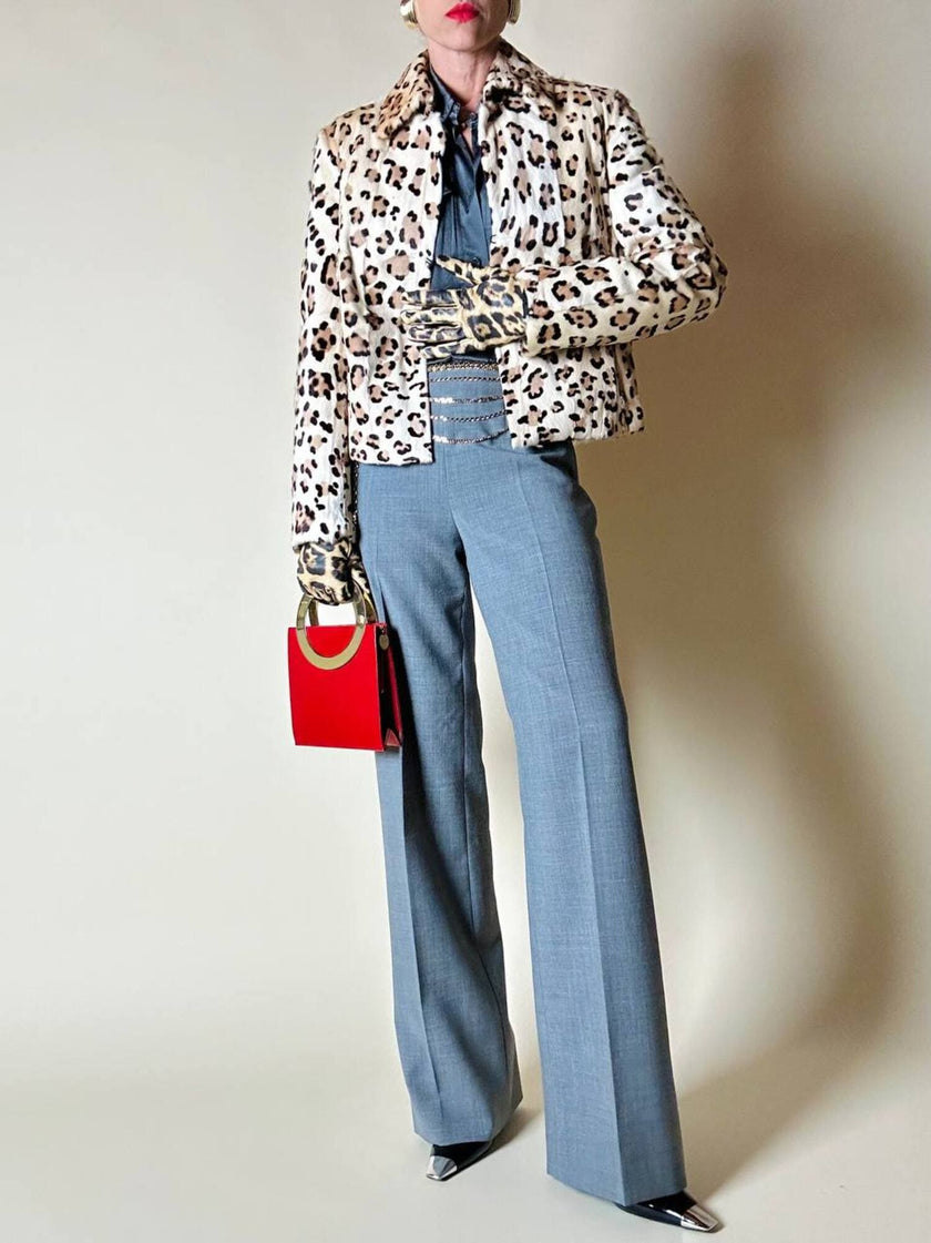 Giacca in cavallino leopardato “Iceberg”