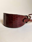 Bandoulière in pelle stampa coccodrillo color cognac “Andrea Mabiani”