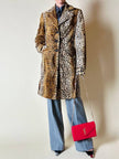 Cappotto leopardato in eco cavallino