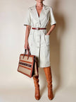 Chemisier Yves Saint Laurent in cotone beige