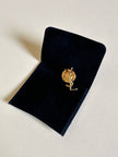 Mini spilla logo YSL dorata con dust bag  “Yves Saint Laurent”