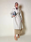 Trench in gabardine color corda con interno in lana rimovibile “Hazard”