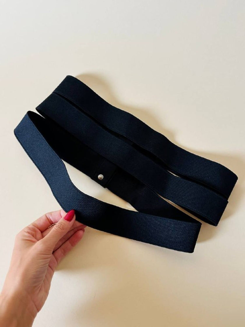 Cintura/stringi vita nera a fasce elastiche “Yves Saint Laurent”