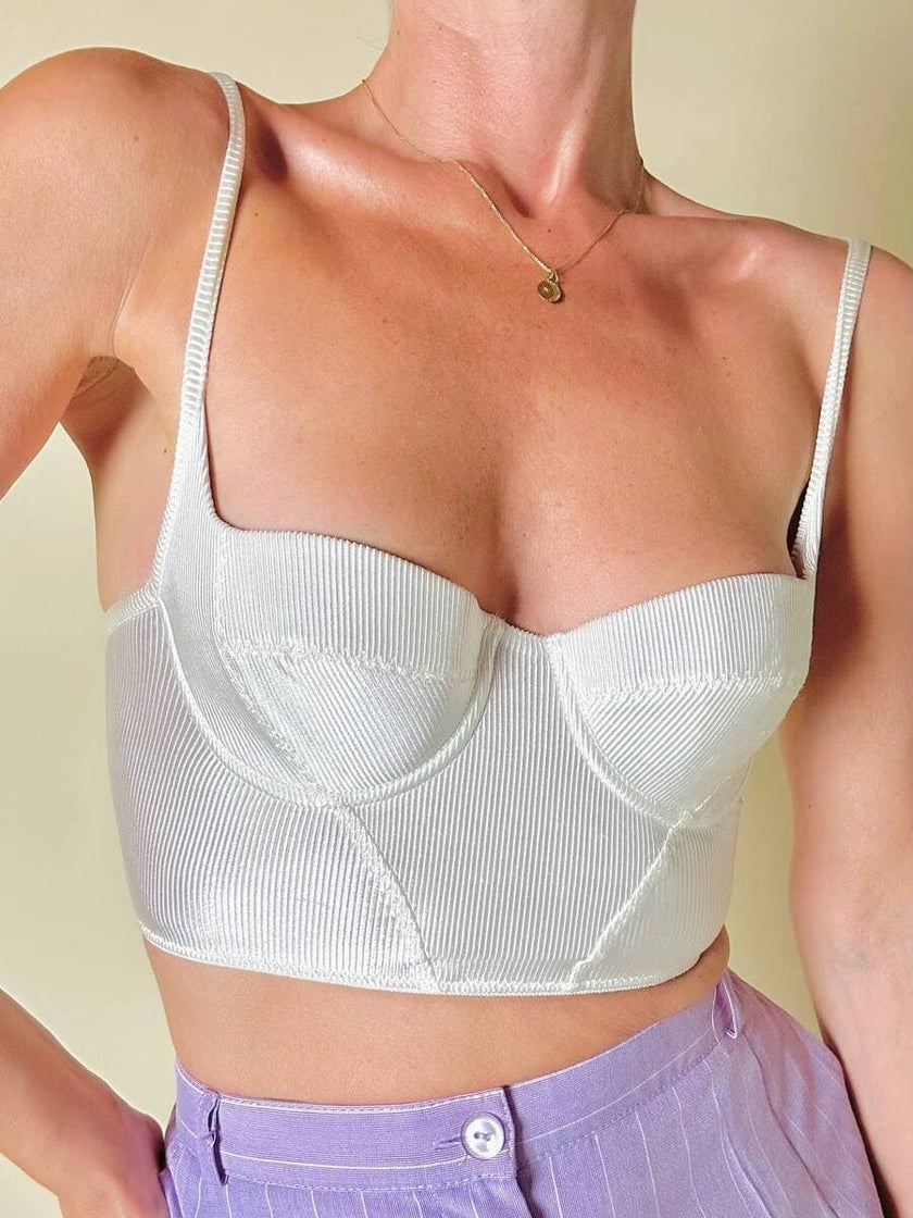 Bustier bianco “Malizia” by La Perla