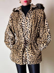 “Yves Saint Laurent” faux fur leopard print parka