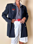 Blazer doppiopetto blu navy con bottoni dorati Grazia Bagnaresi
