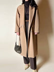 Cappotto doppiopetto Max Mara vintage in lana cammello chiaro