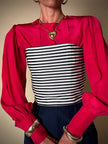 Blusa Yves Saint Laurent Variation in pura seta rossa
