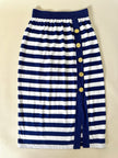 Longuette a righe bianche e blu con bottoni dorati “Yves Saint Laurent”