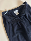 Pantalone Yves Saint Laurent a vita alta con pince in lana grigio antracite