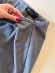 Pantalone a palazzo in rasato di lana grigio “Luisa Spagnoli”