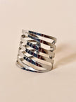 Manchette in metallo scavato argento “Thierry Mugler”