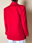 Blazer doppiopetto rosso Yves Saint Laurent con bottoni dorati a specchio