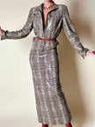 Ensemble Yvan & Marzia in tessuto stretch fantasia pitone