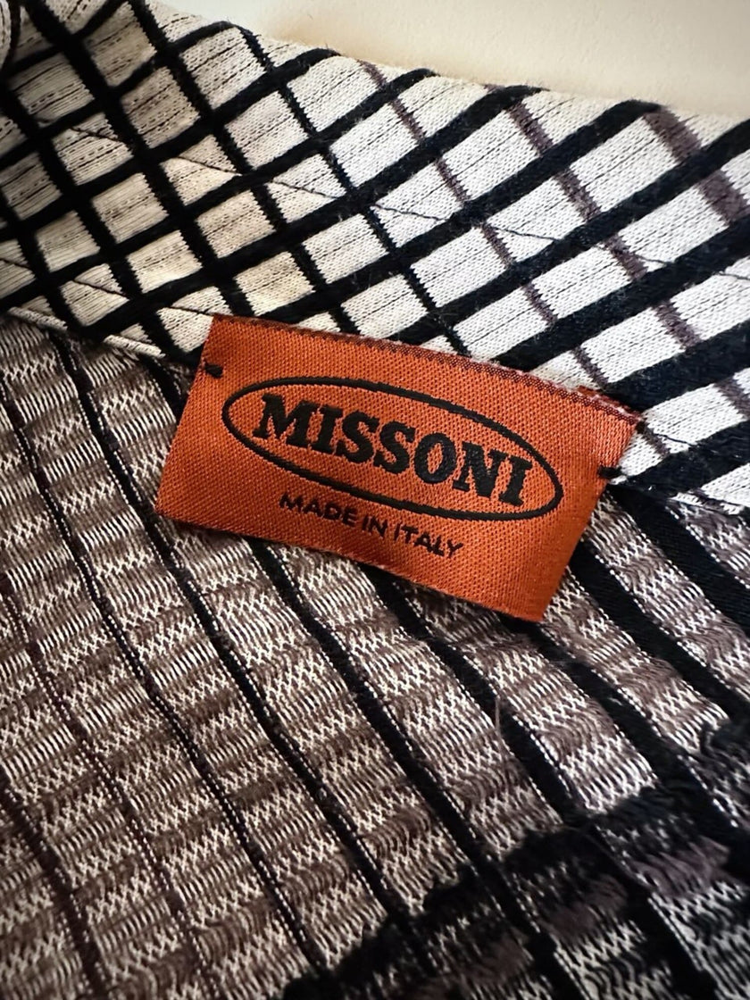 Camicia Missoni vintage in caldo cotone fantasia optical