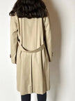 Vintage Burberry’s Trenchcoat aus beigem Gabardine mit passendem Gürtel und Check-Futter