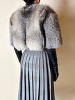 Bolero MSGM in pelliccia di volpe argentata