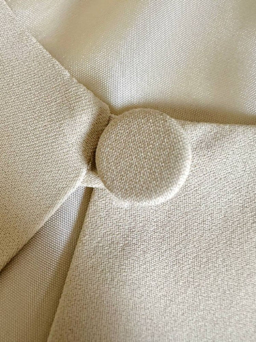Gilet avorio con nappa couture “Emporio Armani”