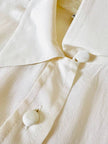 Camicia in seta avorio con tasche ricamate “Valentino Miss V”