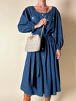 Borsa Christian Dior in tessuto jacquard logato beige con dettagli in pelle cuoio
