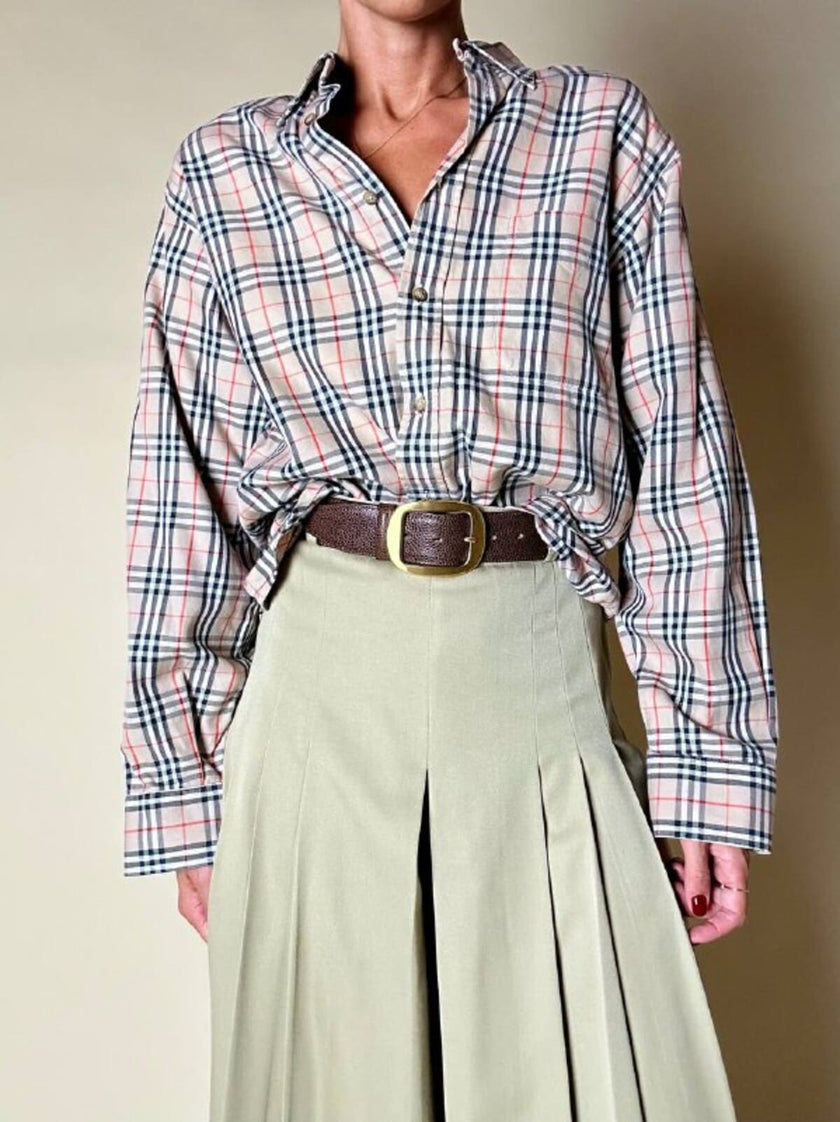 Camicia in cotone fantasia tartan “Burberrys”