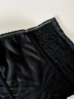 Bustier La Perla in raso micro plissé nero con scollo a cuore