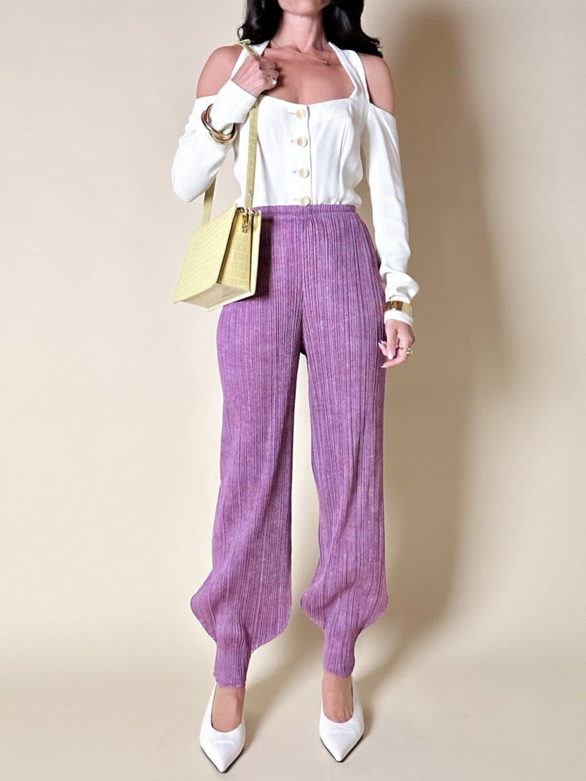 Top color panna con spalle scoperte e incrocio sulla schiena “Philosophy di Alberta Ferretti”