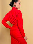 Abito rosso con cintura in coordinato Gianfranco Ferré