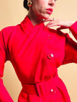 Abito rosso con cintura in coordinato Gianfranco Ferré